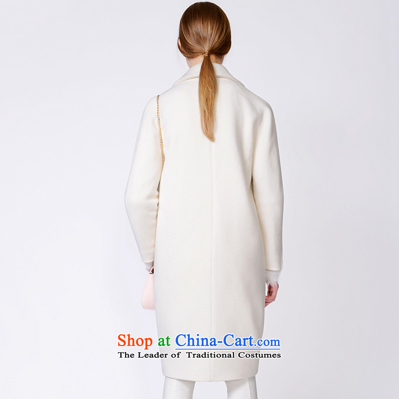 In 2015 winter sugar new European site white high-end reverse collar long Fleece Jacket coat? female gross a white (pre-sale 5 December) S, sugar of shipment has been pressed shopping on the Internet