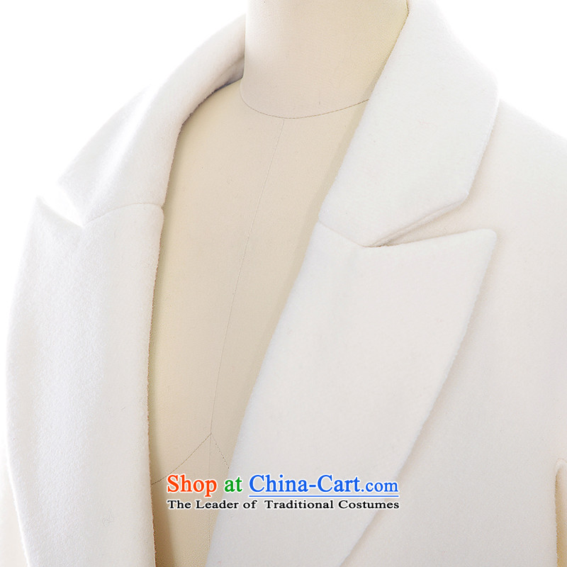 In 2015 winter sugar new European site white high-end reverse collar long Fleece Jacket coat? female gross a white (pre-sale 5 December) S, sugar of shipment has been pressed shopping on the Internet