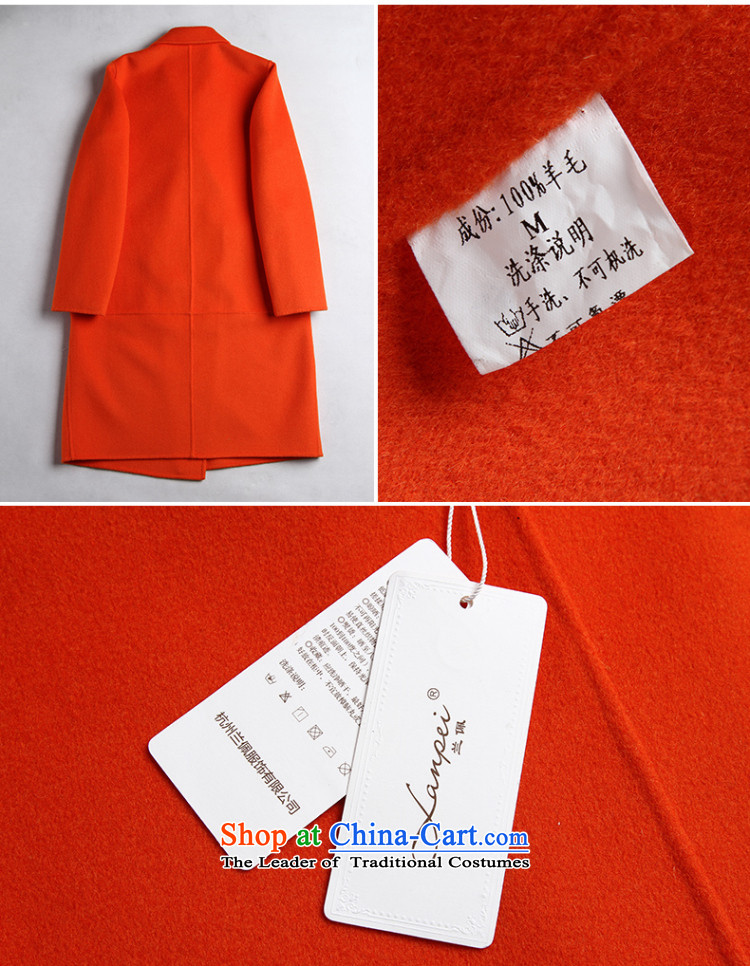 Ho Pui 2015 new sided flannel woolen coat girl in long double-side coats gross Korean female jacket? orange M picture, prices, brand platters! The elections are supplied in the national character of distribution, so action, buy now enjoy more preferential! As soon as possible.