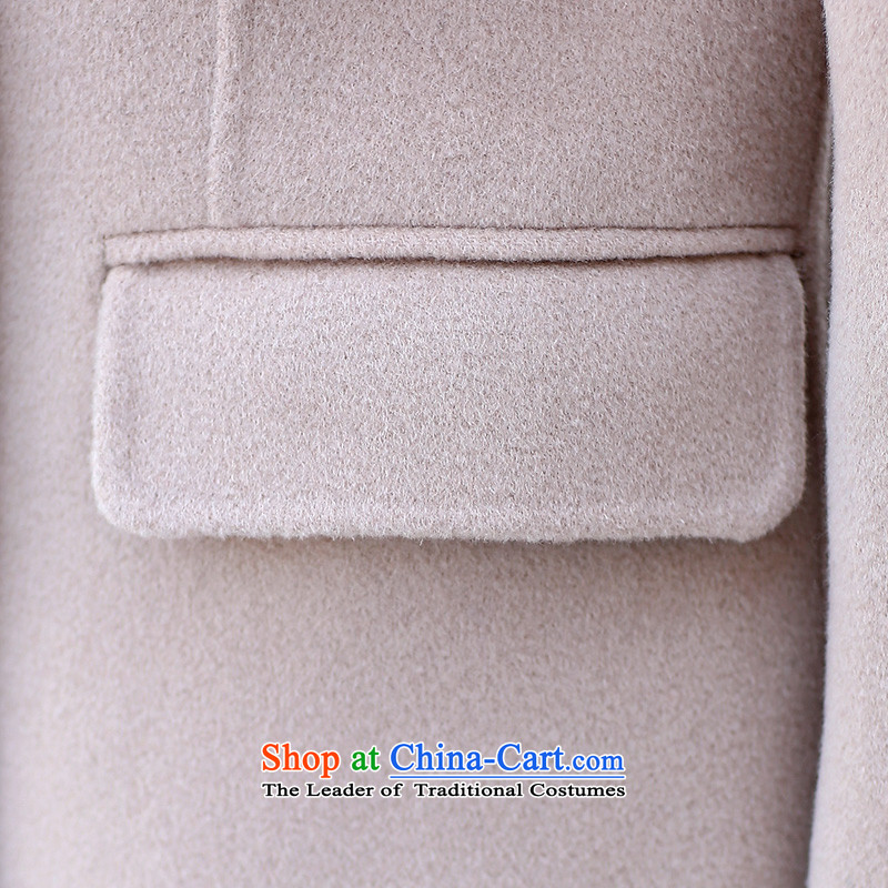 In the autumn of 2015, the new Pei-sided flannel woolen coat long wool coat female gross?? beige jacket M Ho Pei (lanpei) , , , shopping on the Internet