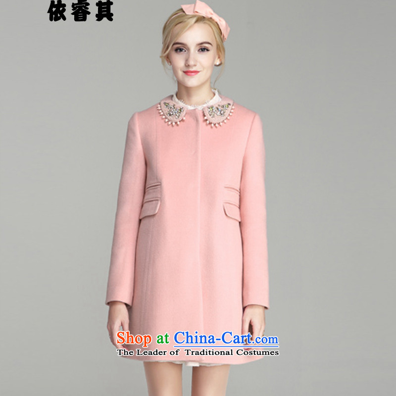 In accordance with the core of its 2015 autumn and winter New Women Korean female jacket is     in the gross long graphics thin a wool coat female jacket pink M, in accordance with the core of its shopping on the Internet has been pressed.