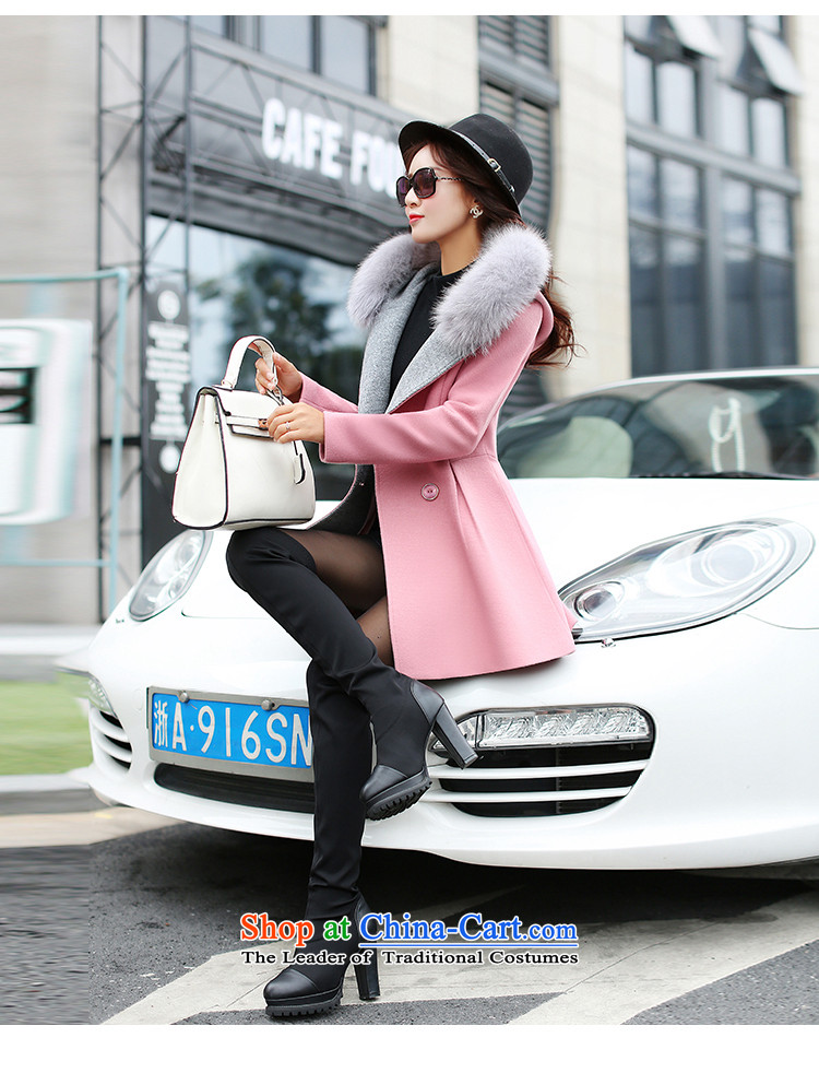 Jin Li Mao? coats Golan female autumn and winter new Korean version of long jacket, temperament J8499 female leather coats? pink M picture, prices, brand platters! The elections are supplied in the national character of distribution, so action, buy now enjoy more preferential! As soon as possible.