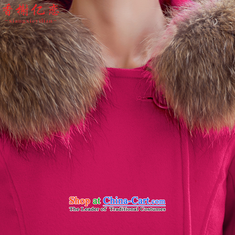 Champs billion Land 2015 Autumn new gross coats female hair? For pocket long Korean female jacket is   Gross X681 better red , L, Champs billion land (xiangxieyilian) , , , shopping on the Internet