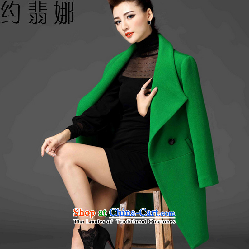 About the 2015 autumn and winter desecrated by the new for women in Korean long a wool coat jacket coat? female gross 8899 XL, about the Green Jadeite Jade Shopping on the Internet has been pressed.