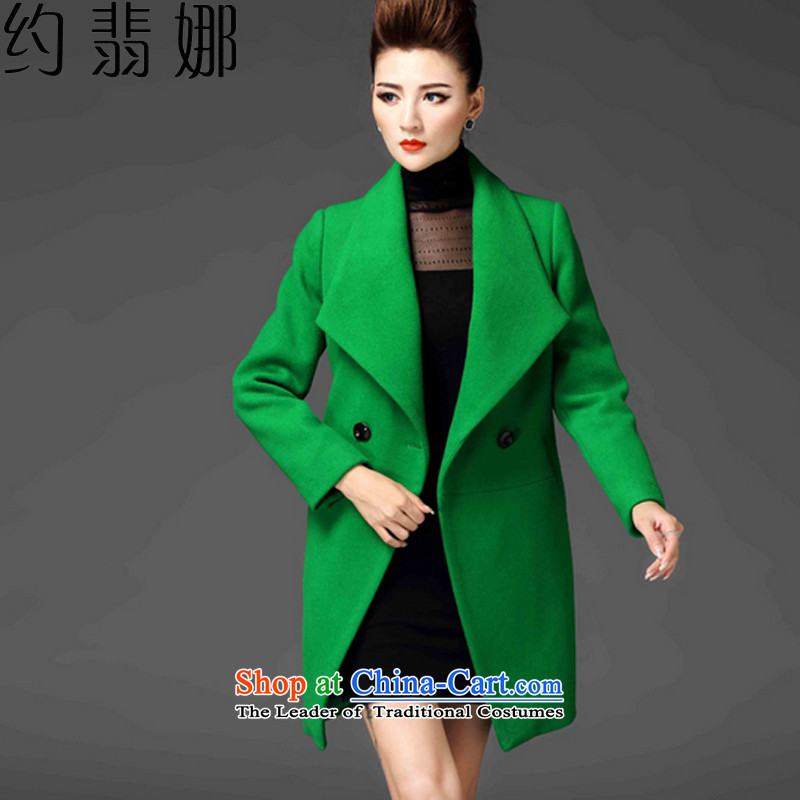 About the 2015 autumn and winter desecrated by the new for women in Korean long a wool coat jacket coat? female gross 8899 XL, about the Green Jadeite Jade Shopping on the Internet has been pressed.