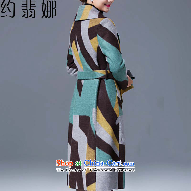 The cashmere cloak about desecrated by the 2015 autumn and winter female new gross girls jacket? long large double-colored grid cashmere overcoat 5,215 pictures? XXL, about the color for Jadeite Jade Shopping on the Internet has been pressed.