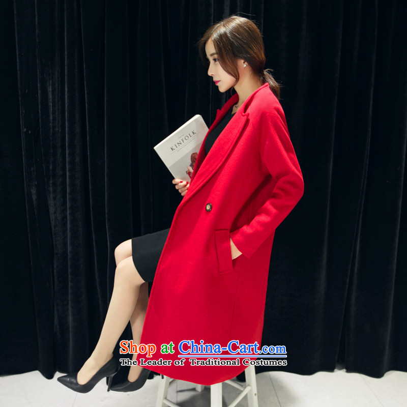 In accordance with the  2015 days Ji-mi winter new products Korean sweet scent of small wind stylish Sau San a wool coat female hair? Long A586 jacket RED M days (tianzhimeiyi Ji-mi) , , , shopping on the Internet
