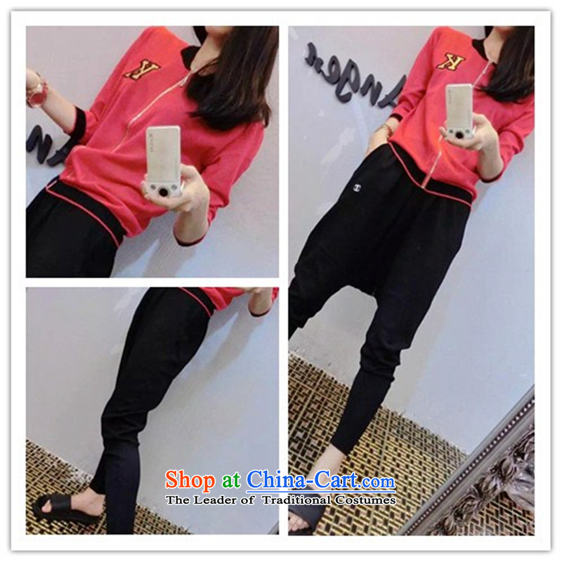  The European site 2015 large Zz&ff code ladies casual Kit Fat MM baseball services jacket elastic waist trousers Harun Two-piece set with the picture color XL( recommendations 100-120 catties) Picture, prices, brand platters! The elections are supplied in the national character of distribution, so action, buy now enjoy more preferential! As soon as possible.