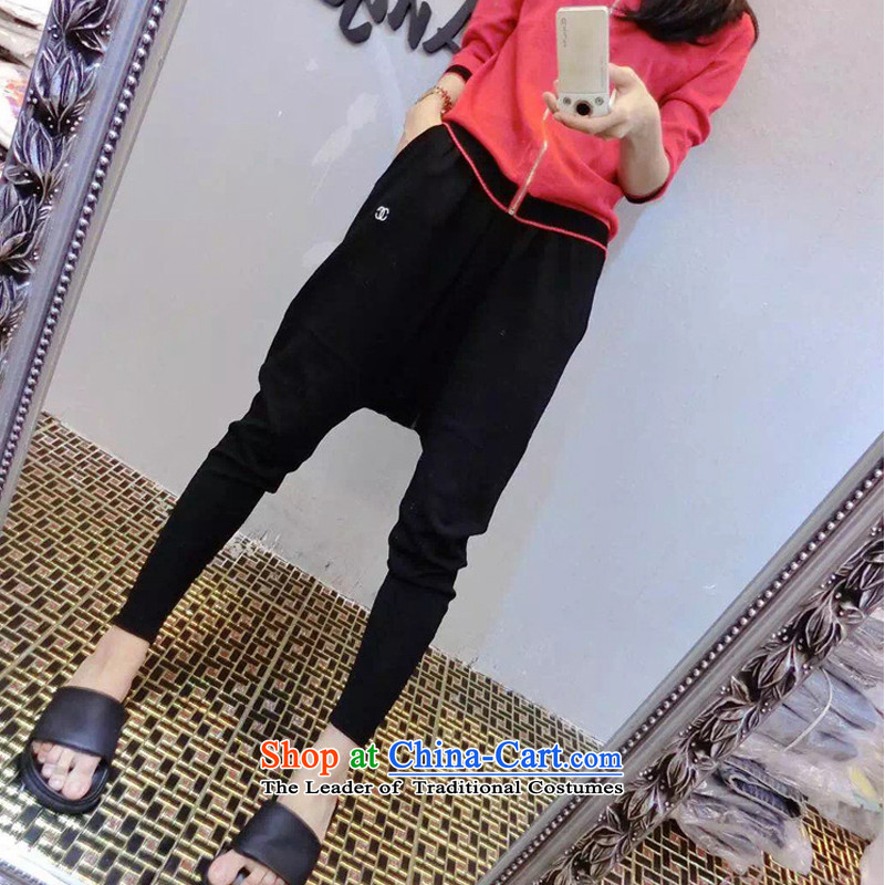  The European site 2015 large Zz&ff code ladies casual Kit Fat MM baseball services jacket elastic waist trousers Harun Two-piece set with the picture color XL( recommendations 100-120 catty ),ZZ&FF,,, shopping on the Internet