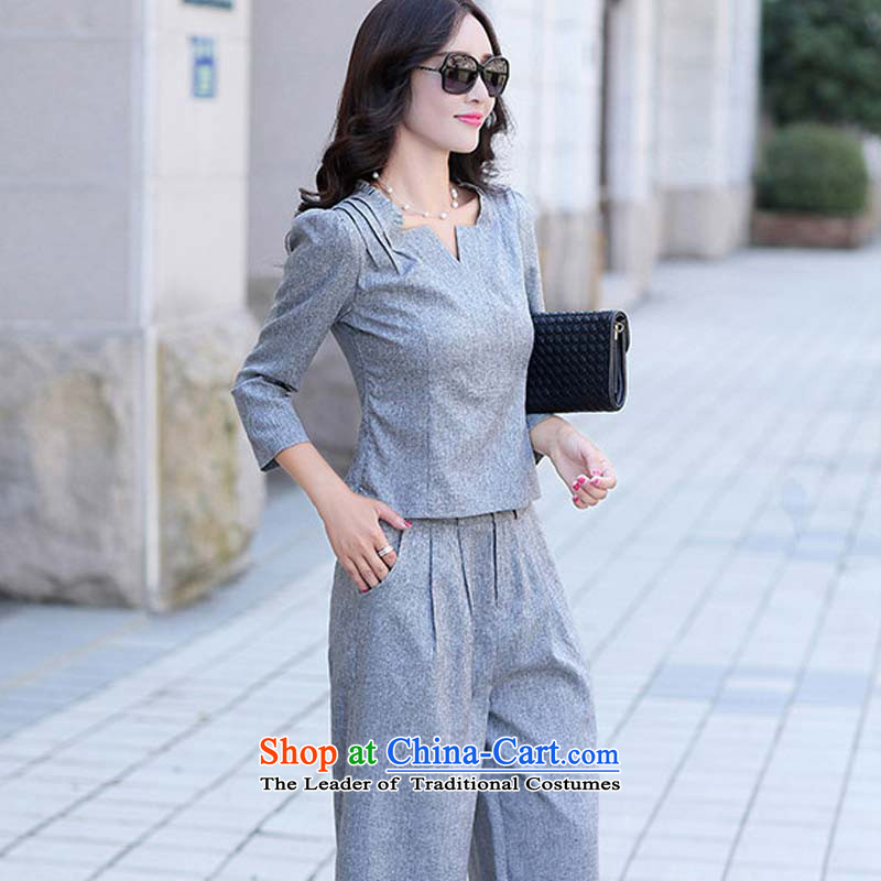 The fall of modern 1379#2015 temperament of lavender trousers leisure Sau San Kit , L-yi-yeon Gray , , , shopping on the Internet