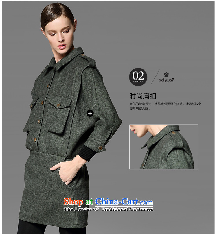 The Hon Audrey Eu Yuet-yung 2015 9POKWAI/ autumn and winter New Europe and the original design temperament women S green jacket pocket picture, prices, brand platters! The elections are supplied in the national character of distribution, so action, buy now enjoy more preferential! As soon as possible.