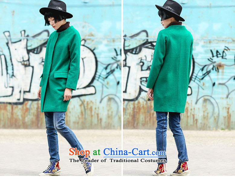 Tearing silk 2015 autumn and winter new Wild solid color pocket long coat round-neck collar long-sleeved jacket female 51150638 gross? pink S picture, prices, brand platters! The elections are supplied in the national character of distribution, so action, buy now enjoy more preferential! As soon as possible.
