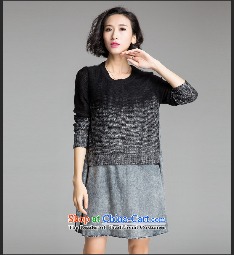 The Eternal Sau 2015 large female thick mm autumn new product version won thin comfortable and stylish dresses Denim blue 4XL Photo, prices, brand platters! The elections are supplied in the national character of distribution, so action, buy now enjoy more preferential! As soon as possible.