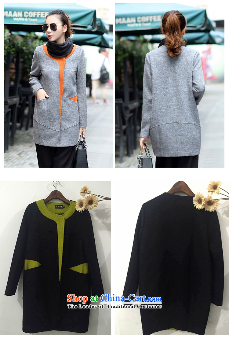 The nest products 2015 autumn and winter new women's large so the coats that long without collars long-sleeved jacket female gray color spell L picture, prices, brand platters! The elections are supplied in the national character of distribution, so action, buy now enjoy more preferential! As soon as possible.