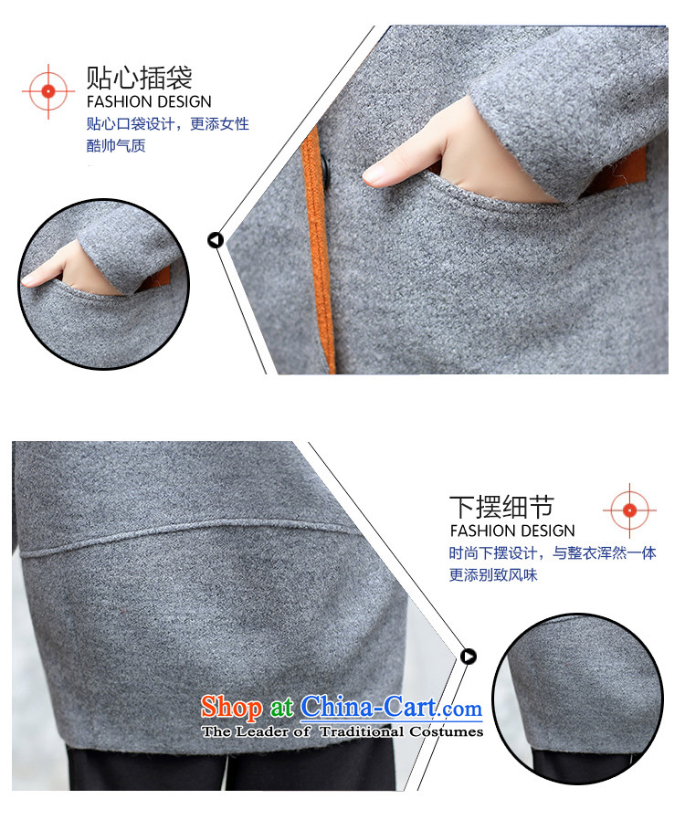 The nest products 2015 autumn and winter new women's large so the coats that long without collars long-sleeved jacket female gray color spell L picture, prices, brand platters! The elections are supplied in the national character of distribution, so action, buy now enjoy more preferential! As soon as possible.