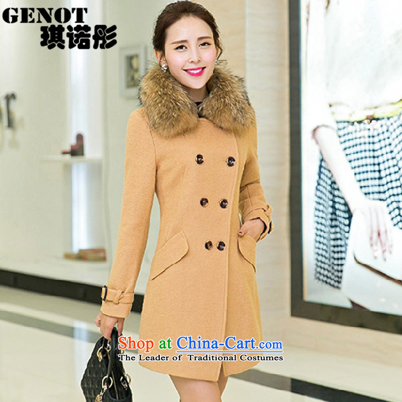 Ms. Tong of the angel hair? 2015 autumn and winter coats of Korean version of the new in Sau San for women so long coats 86 khaki XXL, angel of Tung Shopping on the Internet has been pressed.