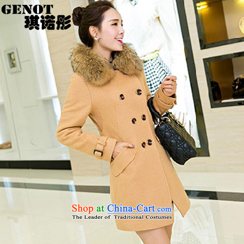 Ms. Tong of the angel hair? 2015 autumn and winter coats of Korean version of the new in Sau San for women so long coats 86 khaki XXL, angel of Tung Shopping on the Internet has been pressed.