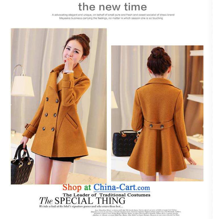 Wooden Geun-hye gross coats female autumn and winter? 2015 new women's large in long-sleeved cloak long thick a female Korean jacket lapel jacket and color pictures M/160(84a) date benefited 2,657, prices, brand platters! The elections are supplied in the national character of distribution, so action, buy now enjoy more preferential! As soon as possible.