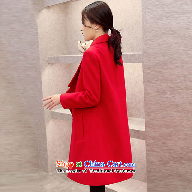 8Estimated snow fur coats female new 2015? for women and women in the Korean version of Western business suits, wool and trendy red jacket?. M 8Ho snow shopping on the Internet has been pressed.