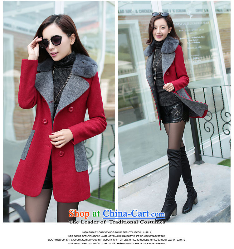 Mrs Rafael Hui Carter female jacket coat gross? 2015 autumn and winter female new a windbreaker. Long Korean lapel loose video thin double-Cherry Red M picture, prices, brand platters! The elections are supplied in the national character of distribution, so action, buy now enjoy more preferential! As soon as possible.