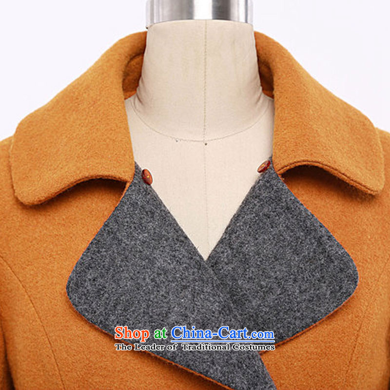 Mrs Rafael Hui Carter female jacket coat gross? 2015 autumn and winter female new a windbreaker. Long Korean lapel loose video thin double- M, Cherry Red coca-see GUSSKATER Jimmy Carter () , , , shopping on the Internet