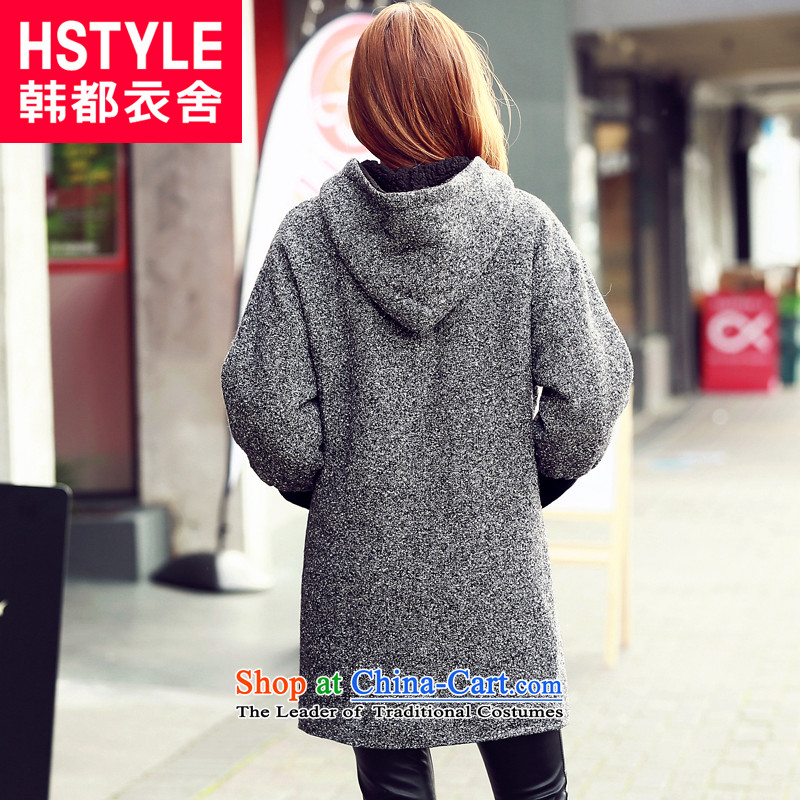 Korea has the Korean version of the Dag Hammarskjöld yi 2015 winter clothing new women with cap zip long-sleeved jacket LF4355?(6) gross charcoal S, Korea has Yi Homes , , , shopping on the Internet