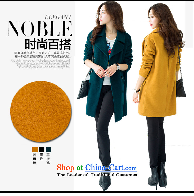 Lucie, female jacket coat gross? 2015 Fall/Winter Collections new Korean thick double-long hair in Sau San? jacket female MN1515 TURMERIC M picture, prices, brand platters! The elections are supplied in the national character of distribution, so action, buy now enjoy more preferential! As soon as possible.