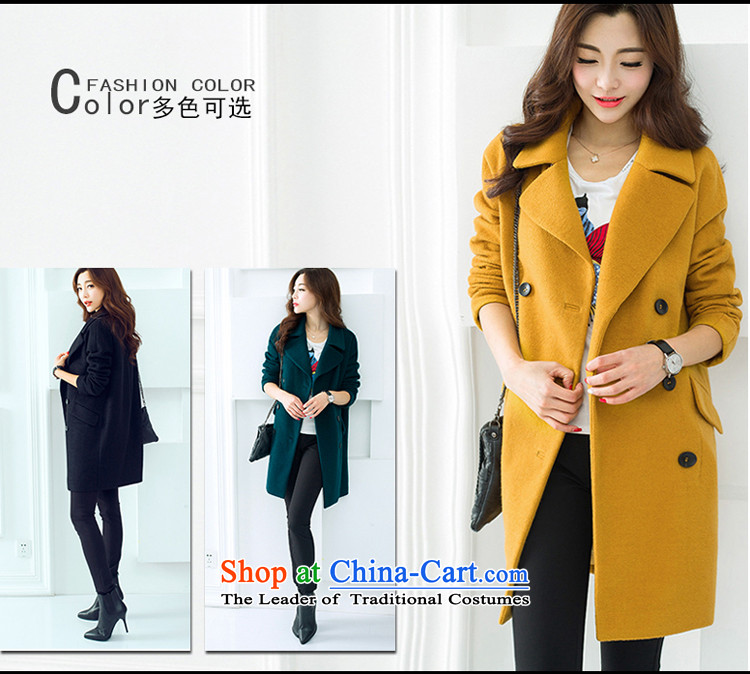 Lucie, female jacket coat gross? 2015 Fall/Winter Collections new Korean thick double-long hair in Sau San? jacket female MN1515 TURMERIC M picture, prices, brand platters! The elections are supplied in the national character of distribution, so action, buy now enjoy more preferential! As soon as possible.