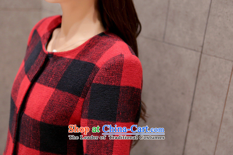 2015 Autumn new MRSOS gross female Korean jacket? plaid in Long Neck Jacket for aging video autumn thin gray L picture, prices, brand platters! The elections are supplied in the national character of distribution, so action, buy now enjoy more preferential! As soon as possible.