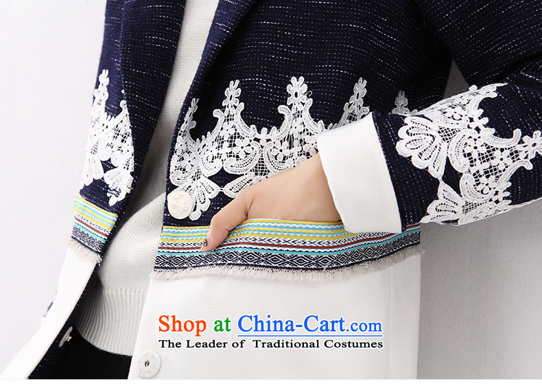 The early autumn 2015, new product lace adorn knocked color stitching discreet atmosphere. Ms. long hair? female 8531224025 jacket deep blue L picture, prices, brand platters! The elections are supplied in the national character of distribution, so action, buy now enjoy more preferential! As soon as possible.