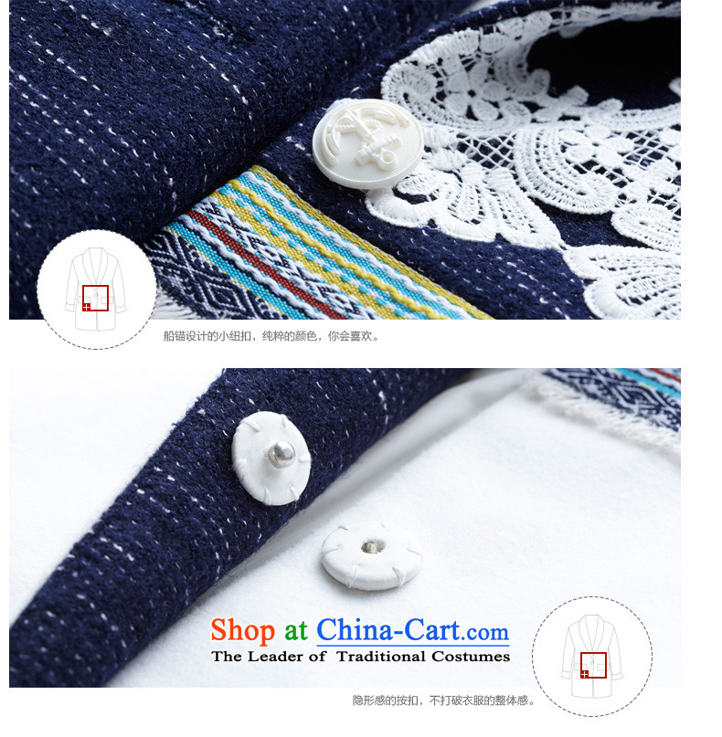 The early autumn 2015, new product lace adorn knocked color stitching discreet atmosphere. Ms. long hair? female 8531224025 jacket deep blue L picture, prices, brand platters! The elections are supplied in the national character of distribution, so action, buy now enjoy more preferential! As soon as possible.