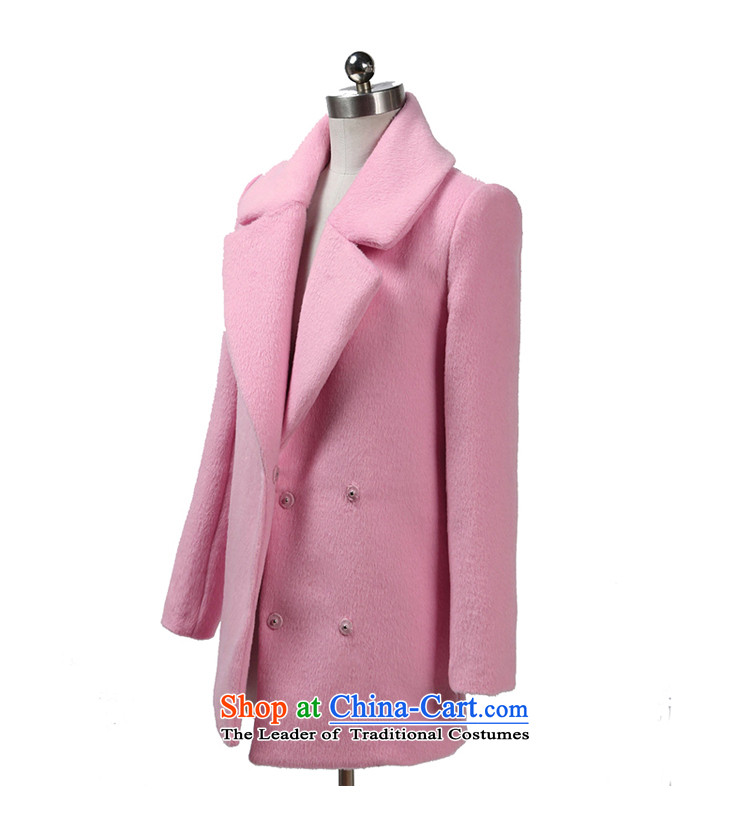 Yi Millies 2015 Autumn boxed version of the new Korean long)? sub cocoon-pink pink coat 9859 gross? L picture, prices, brand platters! The elections are supplied in the national character of distribution, so action, buy now enjoy more preferential! As soon as possible.