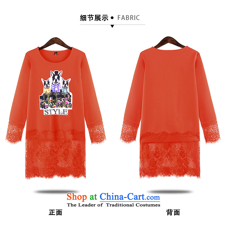 Rui Mei to 2015 XL women with new expertise autumn mm thin lace Sau San video in the stitching long sleeve and long-sleeved T-shirt, forming the Netherlands N1602 orange 3XL picture, prices, brand platters! The elections are supplied in the national character of distribution, so action, buy now enjoy more preferential! As soon as possible.