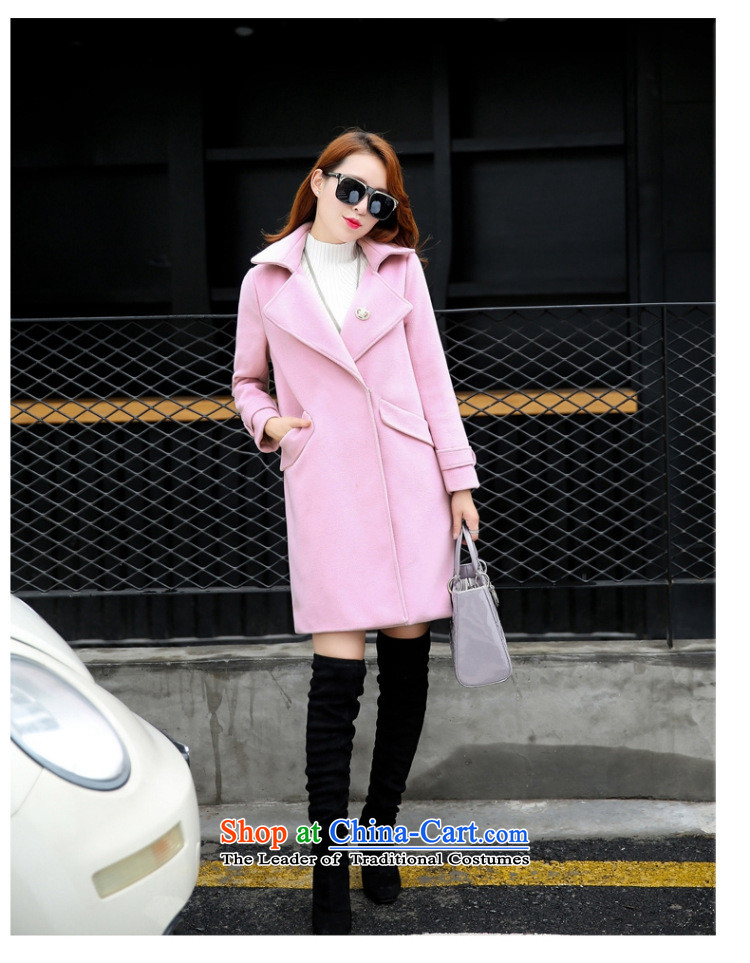 Selina Chow vanilla pink thick wool coat girl in long?) 2015 autumn and winter new Korean Couture fashion loose video thin, a lapel gross flows of pink coat? M picture, prices, brand platters! The elections are supplied in the national character of distribution, so action, buy now enjoy more preferential! As soon as possible.