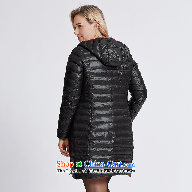 The former Yugoslavia Migdal Code women 2015 Autumn replacing the new fat mm stylish and simple in long coats black spell of red 953121091 6XL, Yugoslavia Mak , , , shopping on the Internet