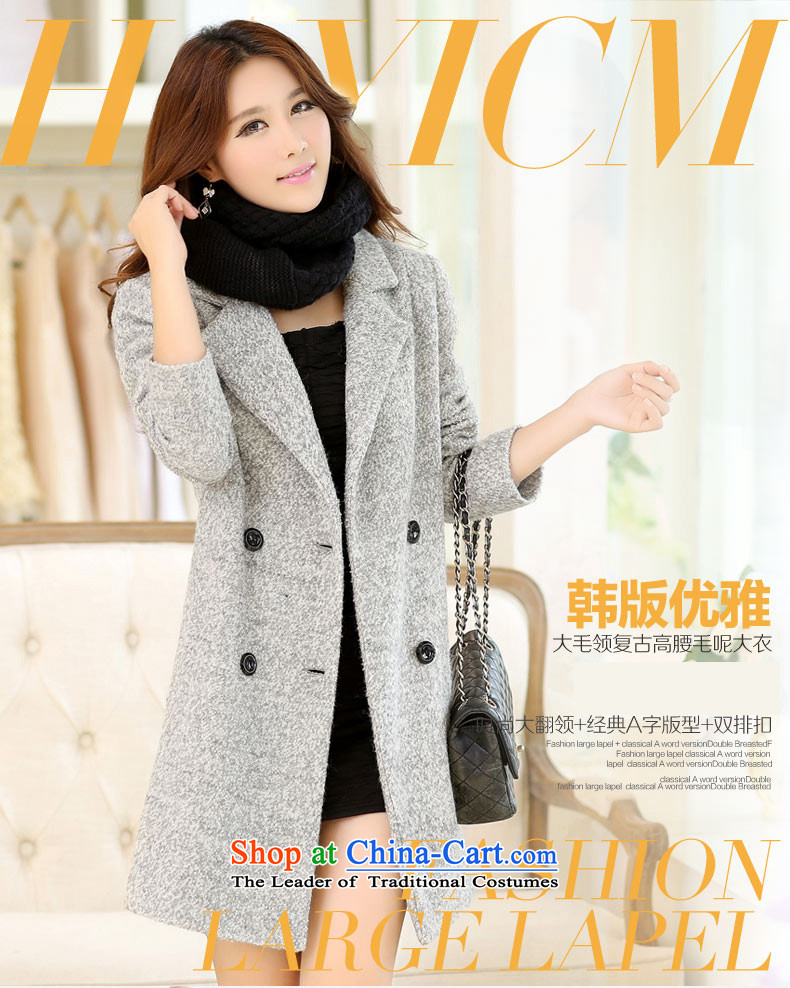 Blair's 2015 autumn and winter Po new Korean version of large code d double-a wool coat jacket coat? female gross gray color L Photo 1810, prices, brand platters! The elections are supplied in the national character of distribution, so action, buy now enjoy more preferential! As soon as possible.