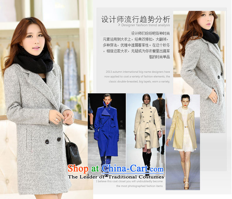 Blair's 2015 autumn and winter Po new Korean version of large code d double-a wool coat jacket coat? female gross gray color L Photo 1810, prices, brand platters! The elections are supplied in the national character of distribution, so action, buy now enjoy more preferential! As soon as possible.