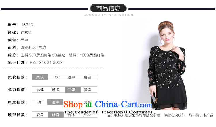 Shani flower lo xl women's dresses 200 catties sister increase to thick loose video thin, 13220 mm thick autumn replacing video thin black 6XL- recommendations 190-220 catty picture, prices, brand platters! The elections are supplied in the national character of distribution, so action, buy now enjoy more preferential! As soon as possible.