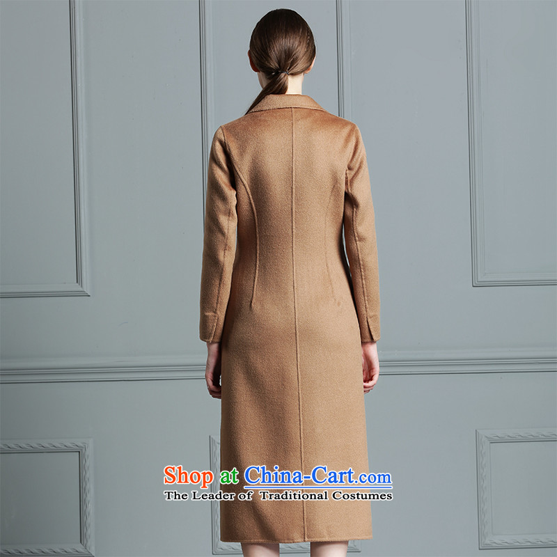  The new 2015 snow caused two-sided cashmere overcoat, Sau San windbreaker fleece silk blended colors and long double-coats and color m,freeshare,,, shopping on the Internet