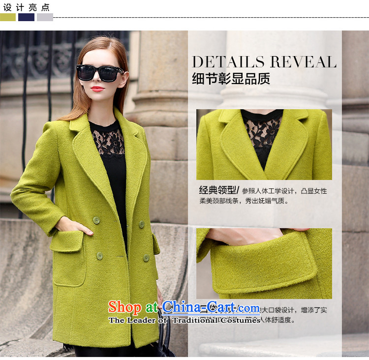 8Pak 2015 autumn and winter female Korean Sau San solid color jacket in gross? Long Hoodie female grass green M picture, prices, brand platters! The elections are supplied in the national character of distribution, so action, buy now enjoy more preferential! As soon as possible.