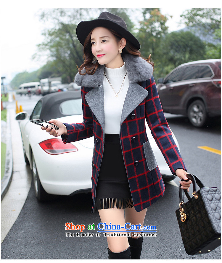 8Pak 2015 autumn and winter female Korean Sau San solid color jacket in gross? Long Hoodie Female Red Grid XXL picture, prices, brand platters! The elections are supplied in the national character of distribution, so action, buy now enjoy more preferential! As soon as possible.