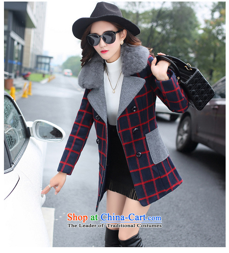 8Pak 2015 autumn and winter female Korean Sau San solid color jacket in gross? Long Hoodie Female Red Grid XXL picture, prices, brand platters! The elections are supplied in the national character of distribution, so action, buy now enjoy more preferential! As soon as possible.