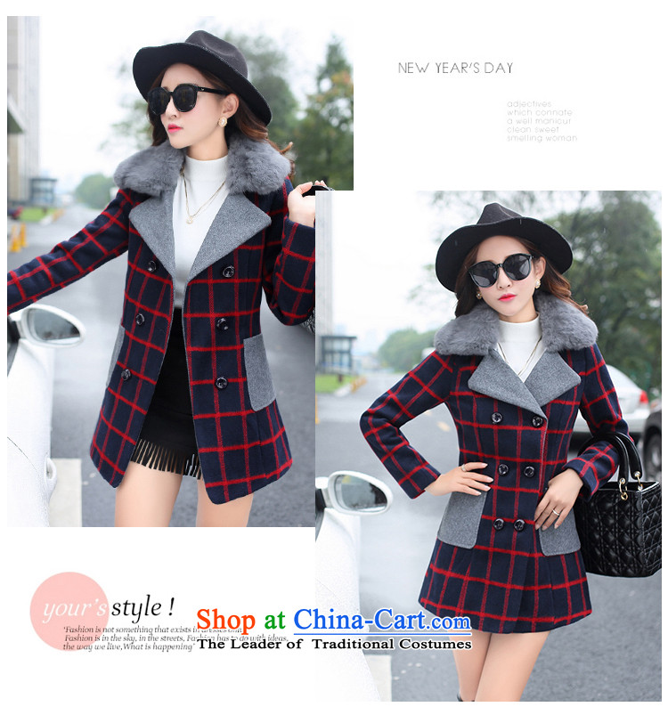 8Pak 2015 autumn and winter female Korean Sau San solid color jacket in gross? Long Hoodie Female Red Grid XXL picture, prices, brand platters! The elections are supplied in the national character of distribution, so action, buy now enjoy more preferential! As soon as possible.