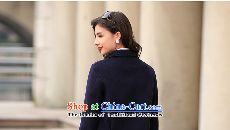 Ho Pui 2015 autumn and winter new double-side kit gross + short skirt body?) double-sided woolen coat two kits navy M picture, prices, brand platters! The elections are supplied in the national character of distribution, so action, buy now enjoy more preferential! As soon as possible.