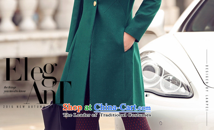 Ho Pui 2015 autumn and winter New Sau San video thin wool a wool coat girl in long temperament Mock-neck gross jacket dark green S pictures?, prices, brand platters! The elections are supplied in the national character of distribution, so action, buy now enjoy more preferential! As soon as possible.