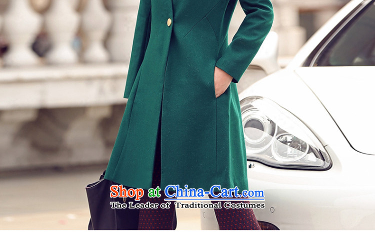 Ho Pui 2015 autumn and winter New Sau San video thin wool a wool coat girl in long temperament Mock-neck gross jacket dark green S pictures?, prices, brand platters! The elections are supplied in the national character of distribution, so action, buy now enjoy more preferential! As soon as possible.