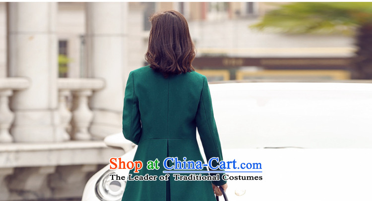 Ho Pui 2015 autumn and winter New Sau San video thin wool a wool coat girl in long temperament Mock-neck gross jacket dark green S pictures?, prices, brand platters! The elections are supplied in the national character of distribution, so action, buy now enjoy more preferential! As soon as possible.