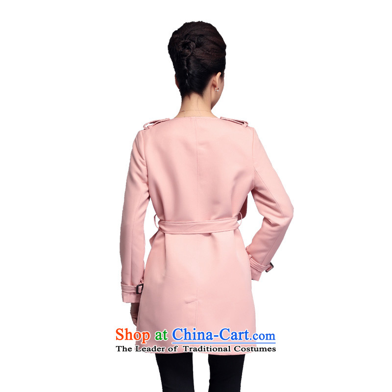 Thick mm Ultra 2015 Autumn boxed version won thin thick large sister women in long large wind jacket 1762 pink 44 Recommendations 70-90 kg ,FEELNET,,, shopping on the Internet