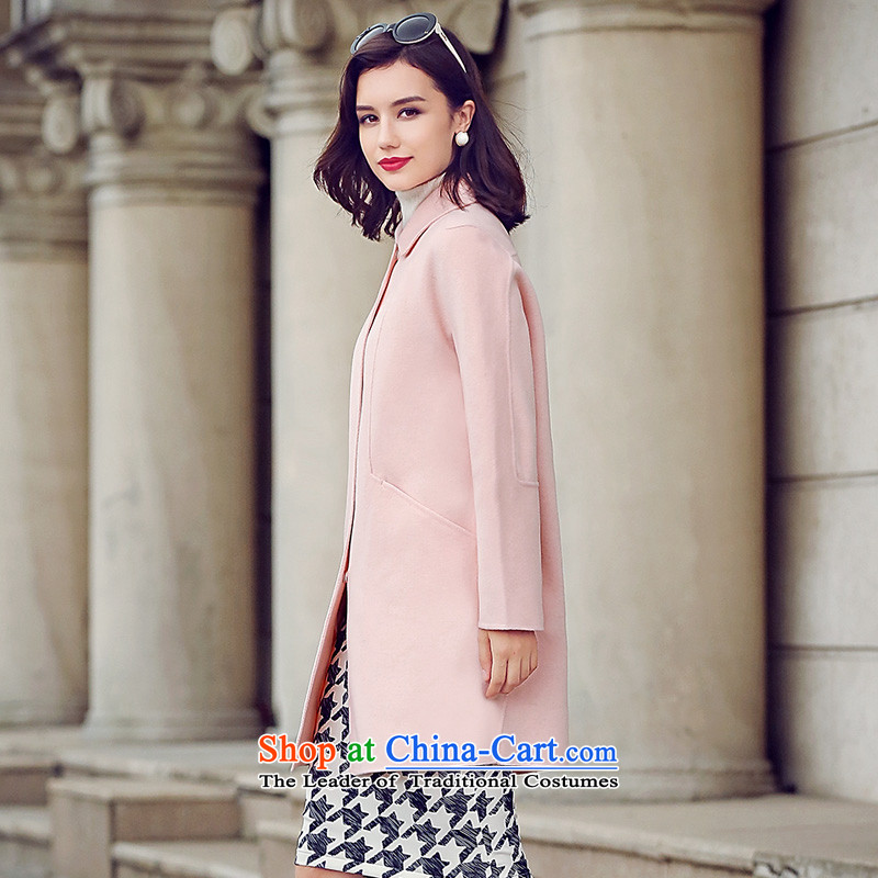 In the autumn of 2015, the new Pei female two-sided a woolen coat girl in long-gross? jacket cocoon pink M pre-sale 7 days, PEI (lanpei) , , , shopping on the Internet