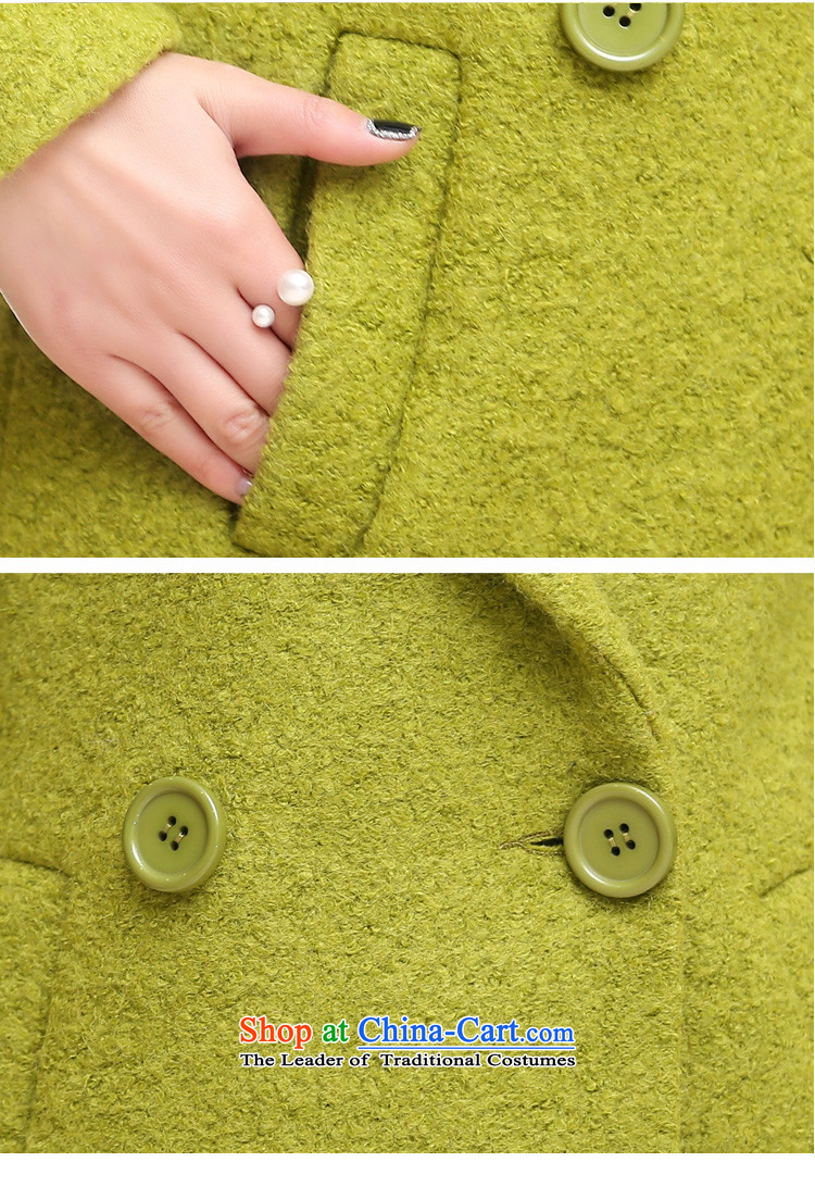 Pull the fuser coats of autumn and winter 2015 female Korean female thickened gross? jacket in long pure color coats female green gross? L picture, prices, brand platters! The elections are supplied in the national character of distribution, so action, buy now enjoy more preferential! As soon as possible.